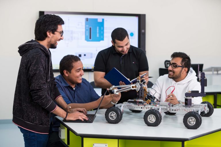 ADU's engineering students working on their robotic project | Abu Dhabi ...