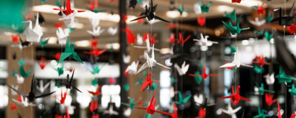 The Japanese School Abu Dhabi Is Proud To Present Its Beautiful Art Installation – One Thousand Origami Cranes – At Nation Towers Mall