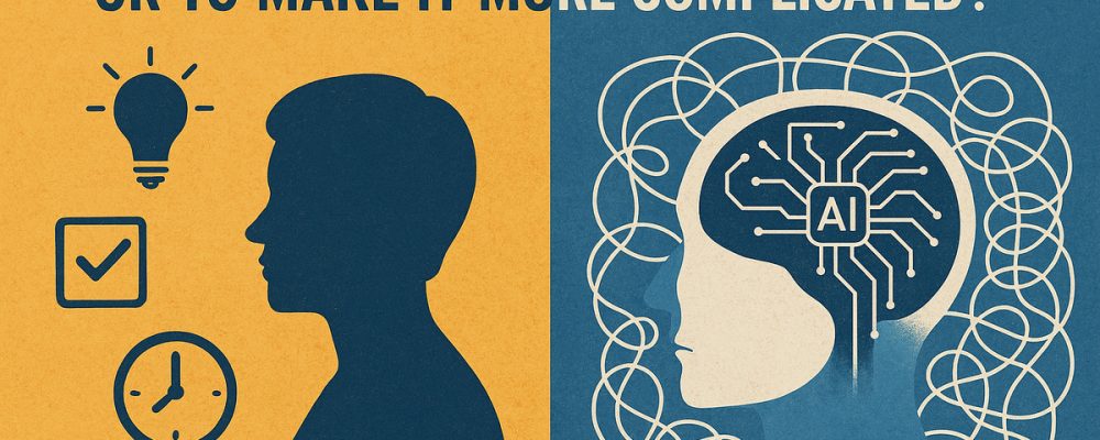 Is AI Meant To Simplify Life, Or To Make It More Complicated?